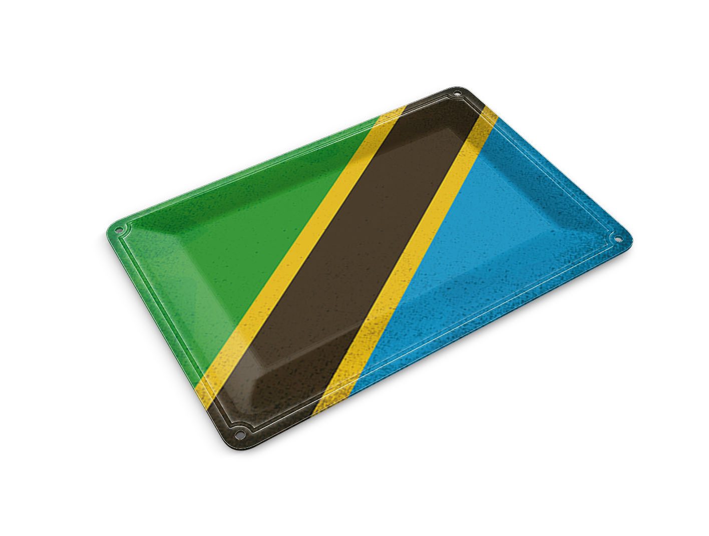 Femer GmbH Postkarte Flagge Tansania 14x10 cm Flag Tanzania Vintage, unfrankiert