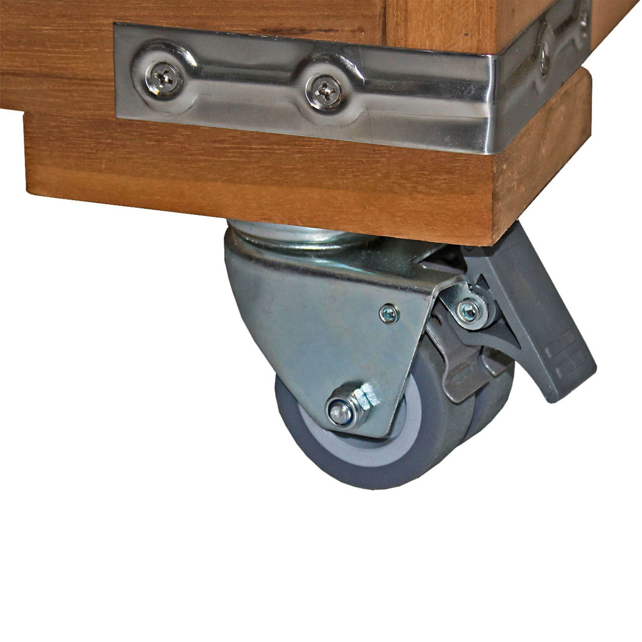 bene living Möbelrolle 4er Set Strandkorbrollen mit Feststeller, (Strandkorb-Zubehör, 4-St., 4er Set Strandkorb-Doppellenkrollen), mit Feststeller - inkl. Schrauben