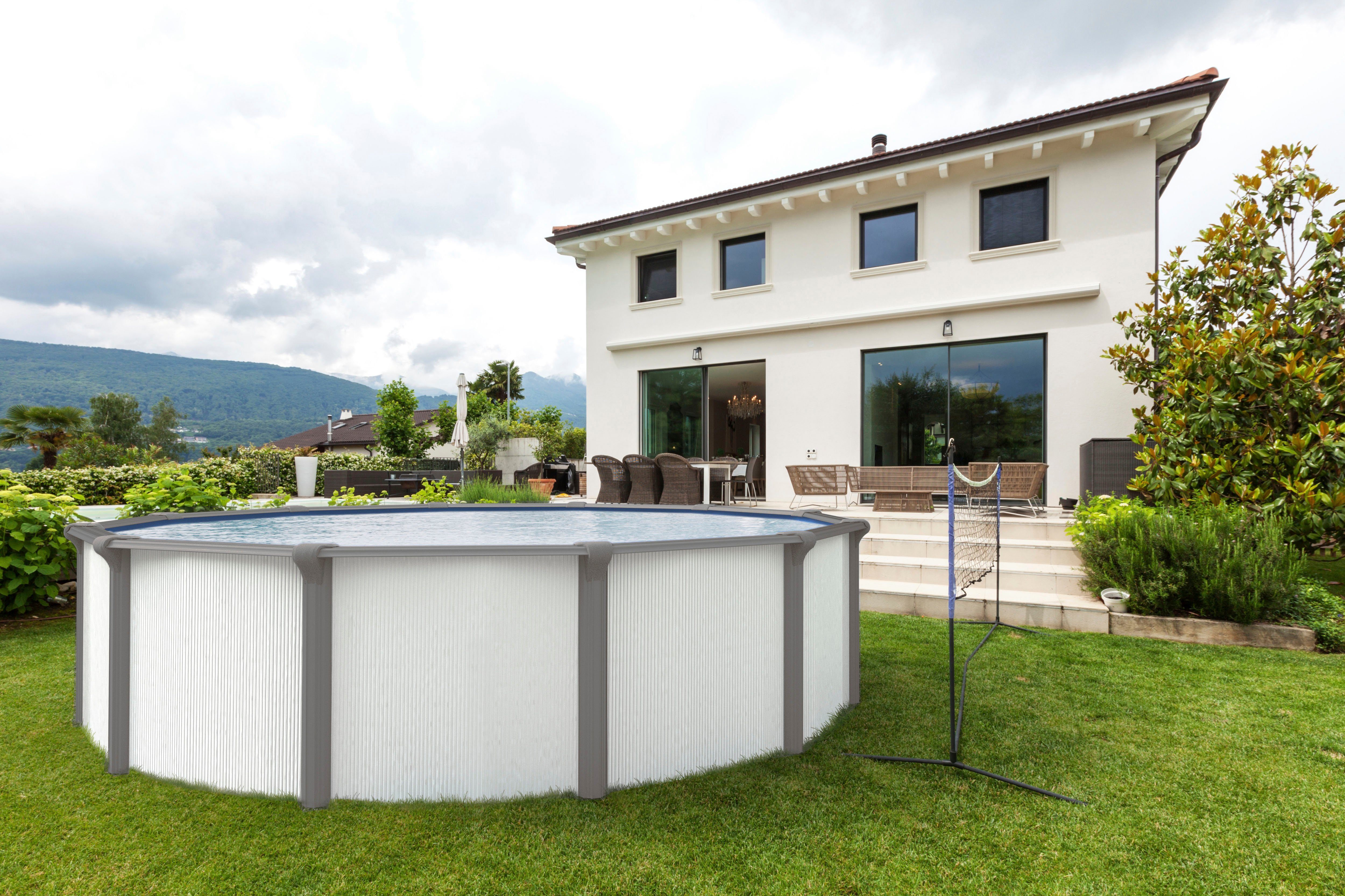KWAD Rundpool »Supreme« all in Premium Folie (Set, 7-tlg), inkl. Bodenisolationsseti, in versch. Folienfarben, ØxH: 550x123 cm