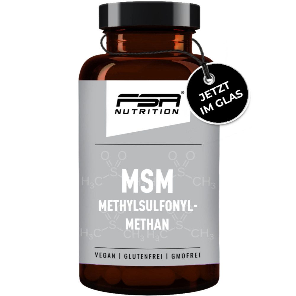 FSA NUTRITION MSM Methylsulfonylmethan im Glas Kapseln, 120 St., 108 g
