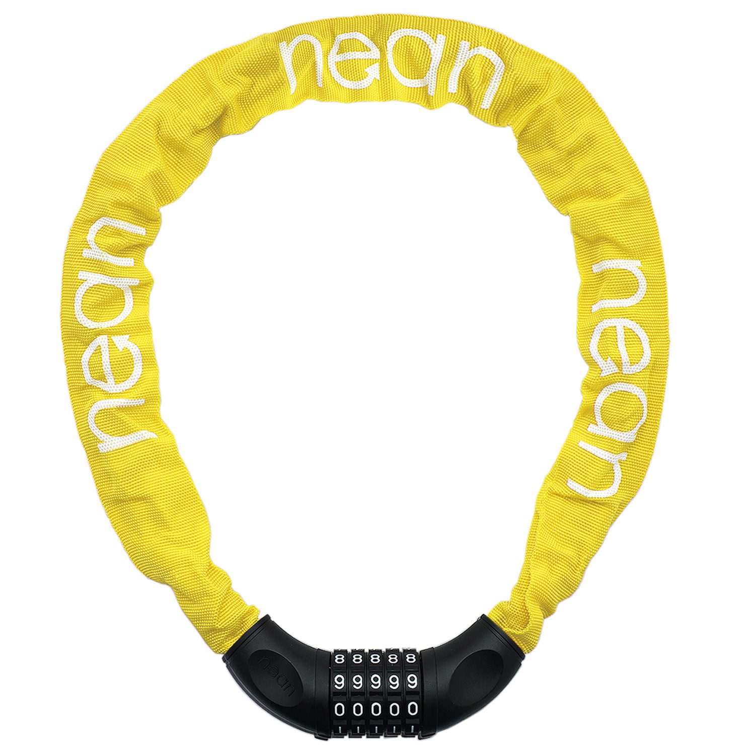 nean Zahlenkettenschloss für Fahrrad und E-Bike, Fahrradschloss mit Zahlen, gehärtete Stahlkette, Hülle extrem robust, hohe Sicherheit, 90 cm