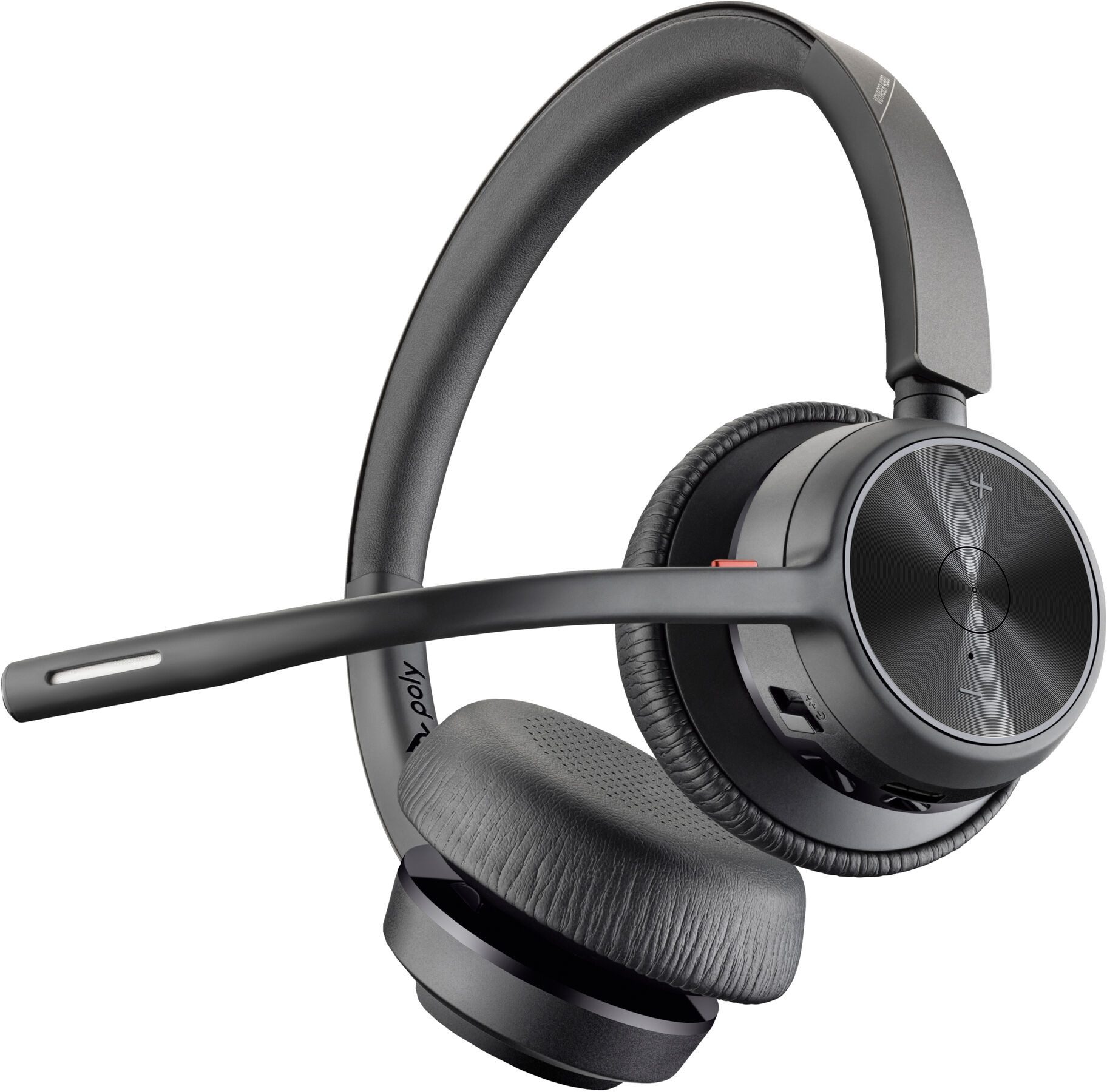 HP Voyager 4320 UC Stereo USB-A Headset +BT700 USB-A Adapter +Ladestation Kopfhörer (Freisprechfunktion, Rauschunterdrückung, Sprachsteuerung, Google Assistant, Siri, Bluetooth)