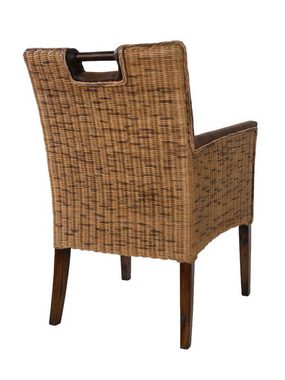 Casamia Polsterstuhl Esszimmer Stühle Set 6 Stück Rattan Armlehner Sessel Bilbao Polsterstu