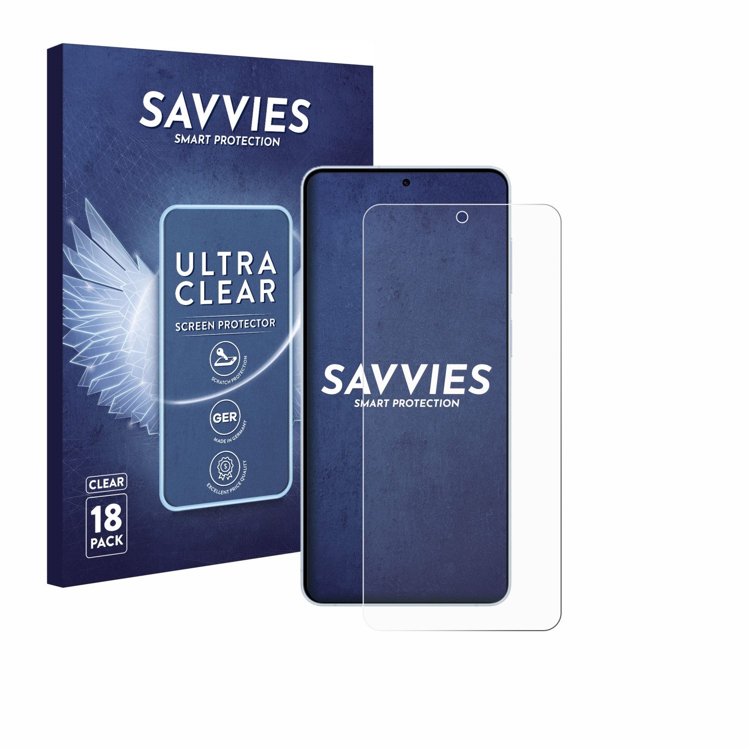 Savvies Displayschutzfolie Schutzfolie für Samsung Galaxy S26 Plus, 18 Stück, Displayschutz Schutz Folie Klar Transparent