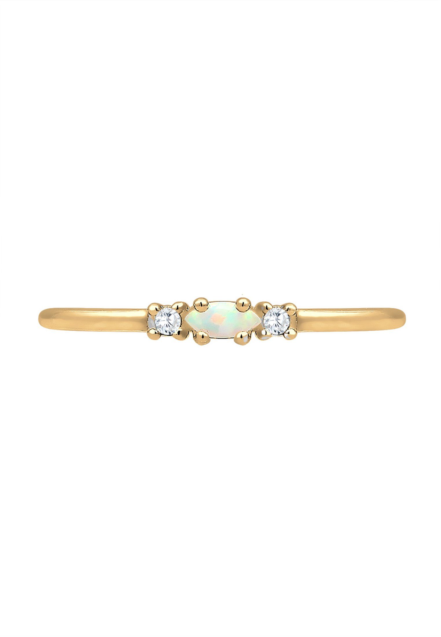 Elli Fingerring Opal Marquise und Zirkonia 925 Sterling Silber günstig online kaufen