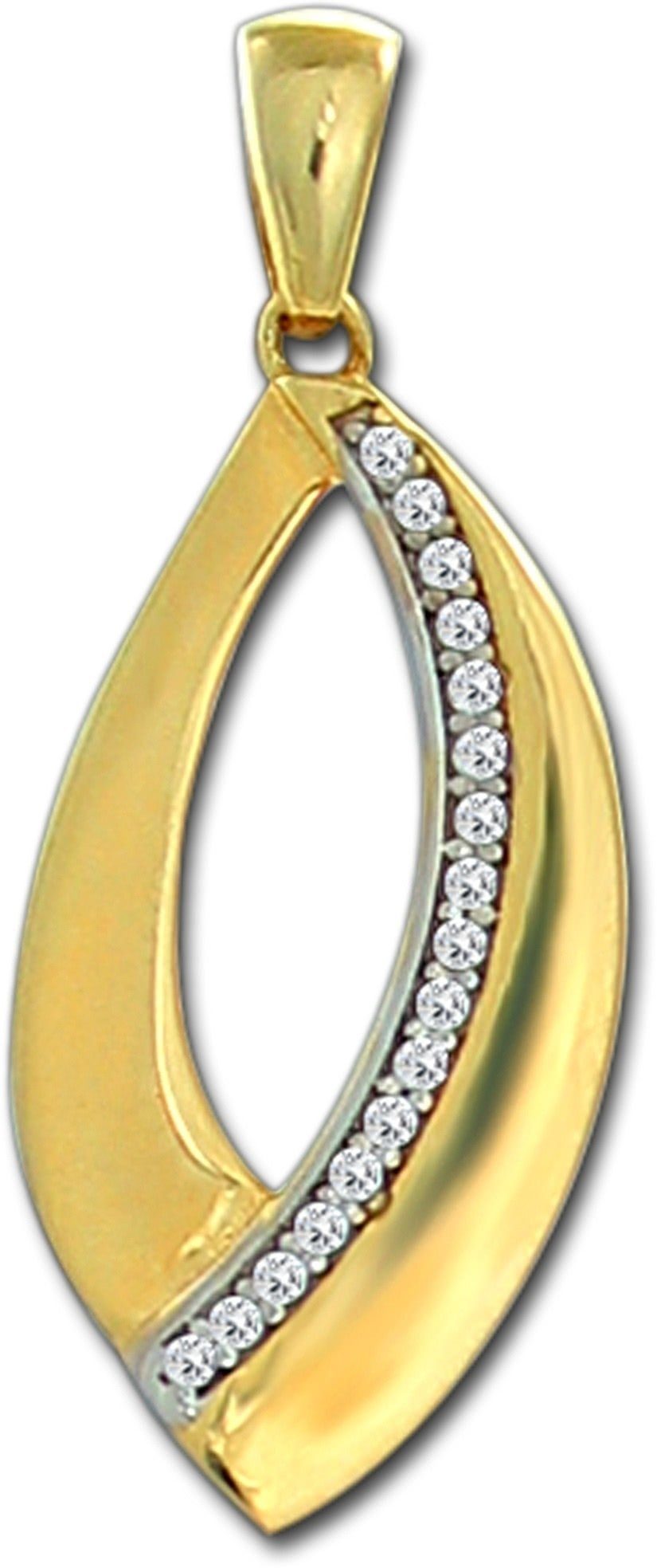 GoldDream Kettenanhänger GoldDream Kettenanhänger Leaf 8K Gold, Kettenanhänger ca. 30mm, 333 Gelbgold - 8 Karat(Leaf) Echtgold, 333e