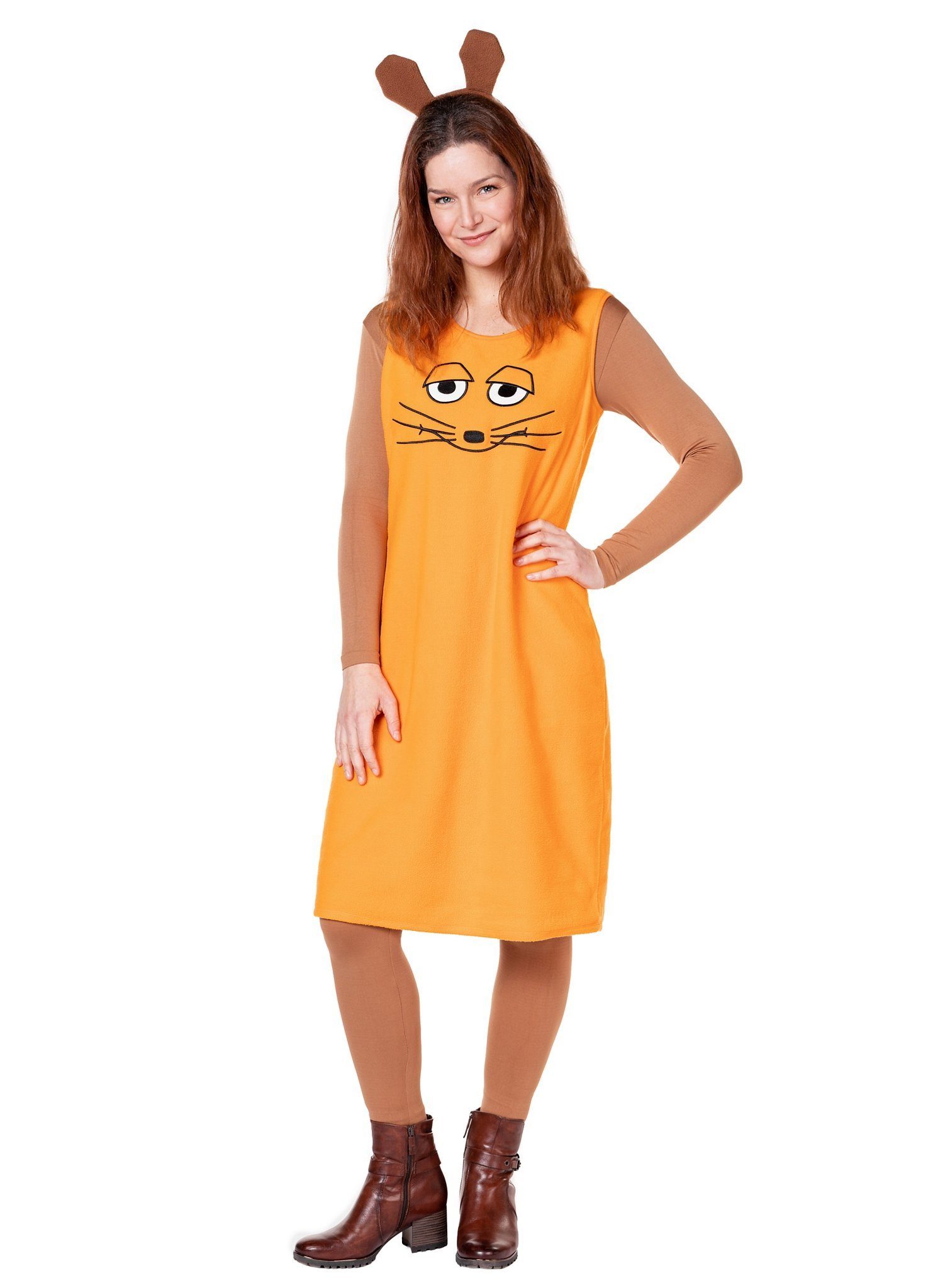 Maskworld Kostüm Die Sendung mit der Maus - Maus Kleid, Offizielles Kostümkleid für Frauen zur Sendung mit der Maus