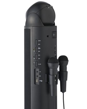 BigBen 2.1 Sound Tower Bluetooth Party-Lautsprecher 2.1 Soundsystem (Bluetooth, Disco-Licht, Bluetooth, 2x Mikrofon, Docking, USB, SD-Kartenleser, AUX)