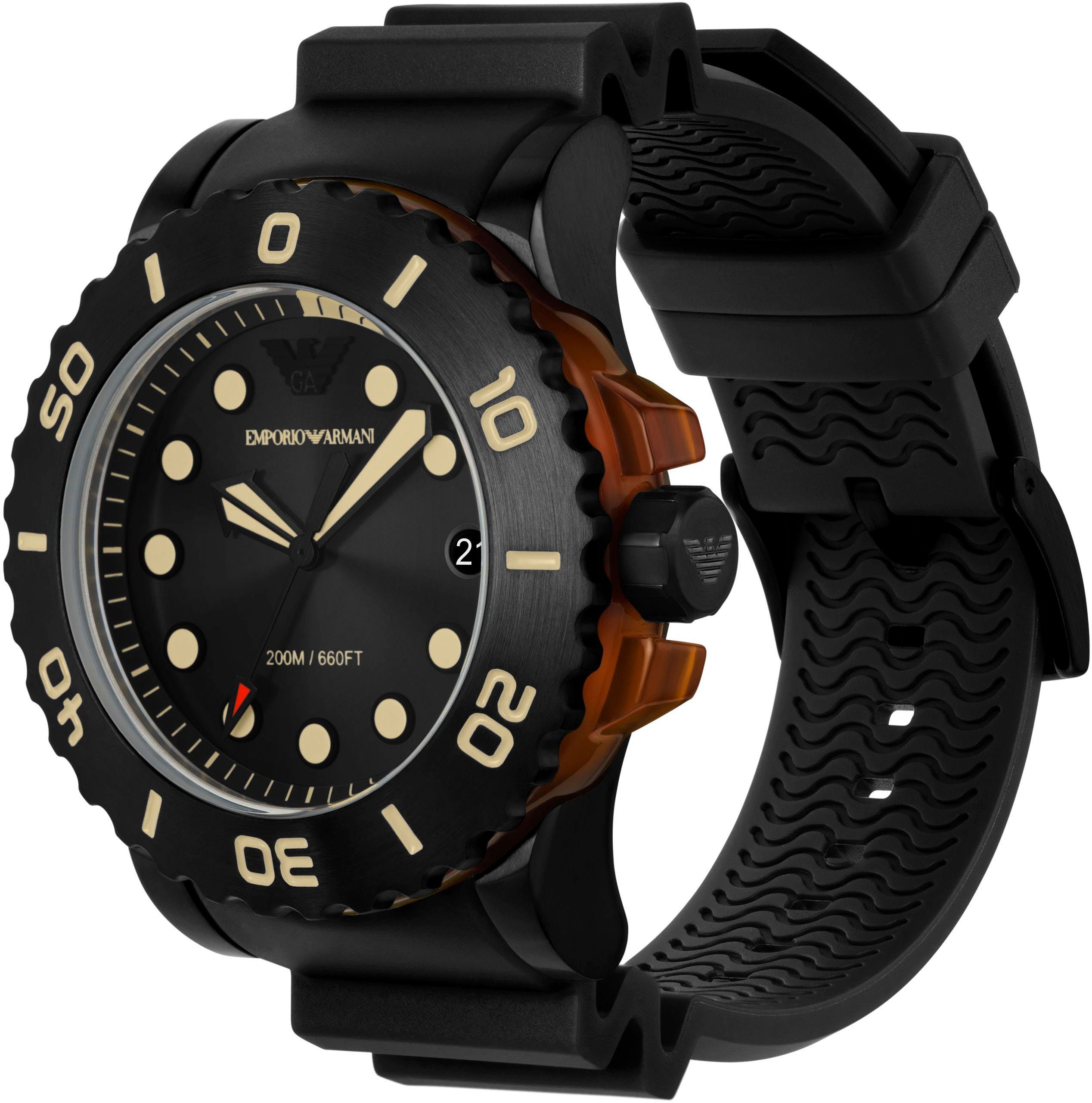 Emporio Armani Quarzuhr AR11440 AR11539, Armbanduhr, Herrenuhr, Datum, bis 20 bar wasserdicht