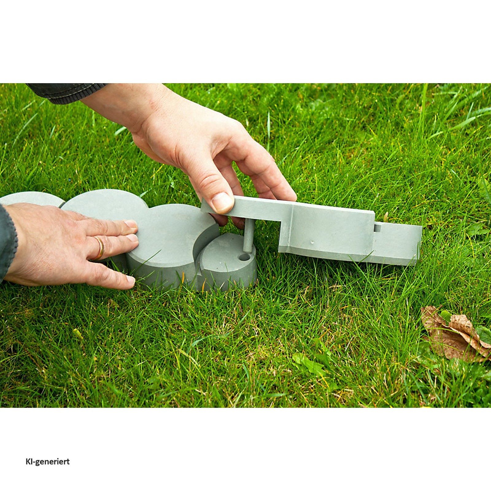 HTI-Living Beetumrandung Beetumrandung Nessa Palisade 12-teilig Grau, LxH: 22x4.5 cm, Set, Beetumrandung mit 12 Modulen, Beetbegrenzung Beeteinfassung Rasenkant – Bild 4 von 4