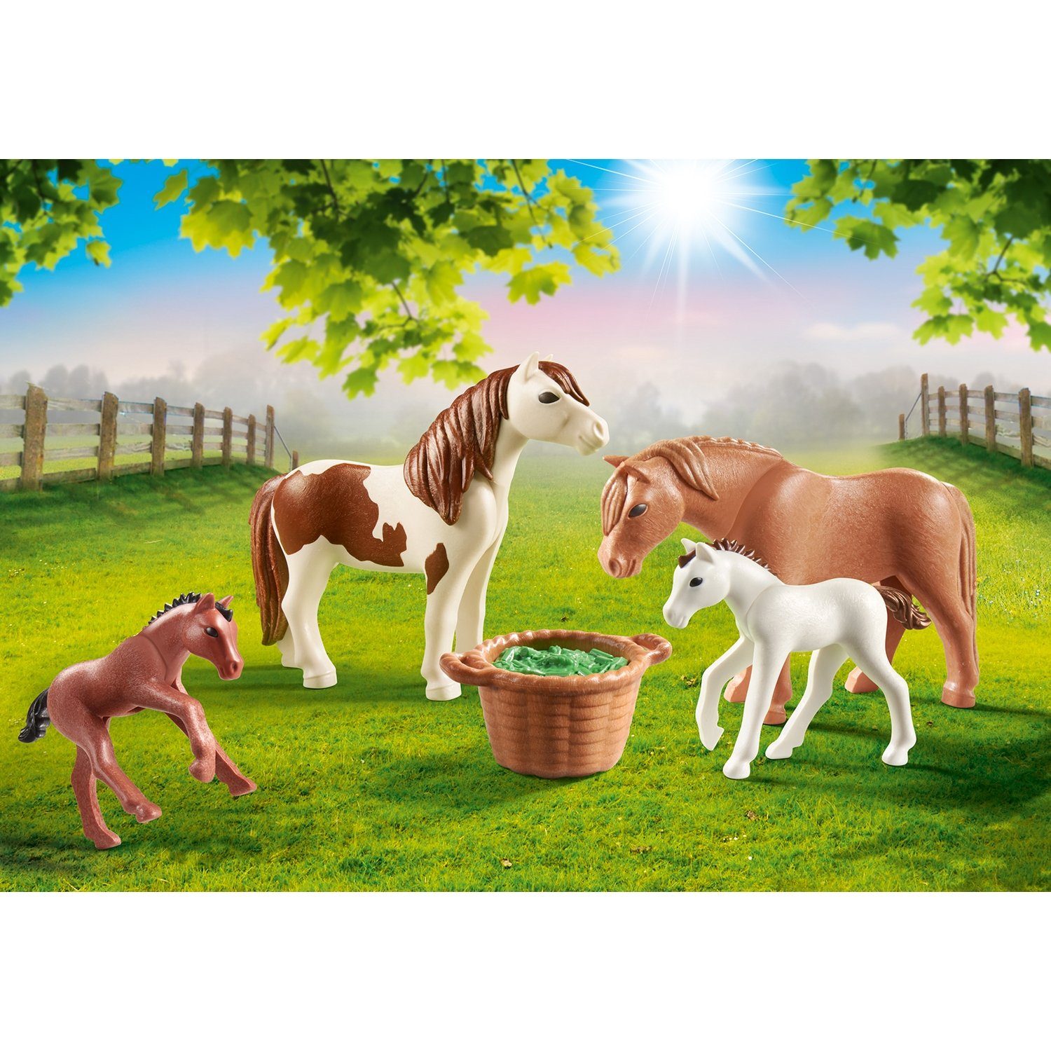 Playmobil® 70682 Country Ponys mit Fohlen Konstruktions-Spielset günstig online kaufen