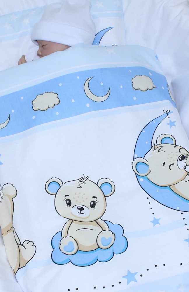 Primawela Babybettwäsche Kinderwagenset Baby Bettwäsche für Kinderwagen Bezüge Decke Kissen, 2 teilig