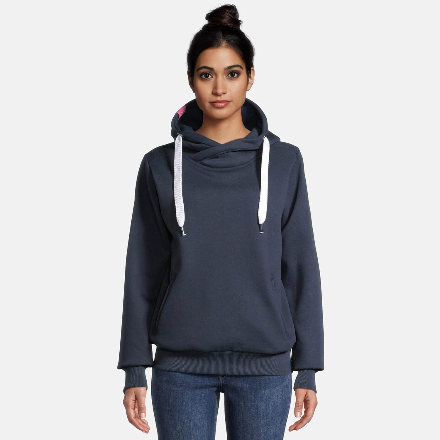 salzhaut Kapuzenpullover Damen Hoodie Pullover Sünn unifarben - Sweater mit günstig online kaufen