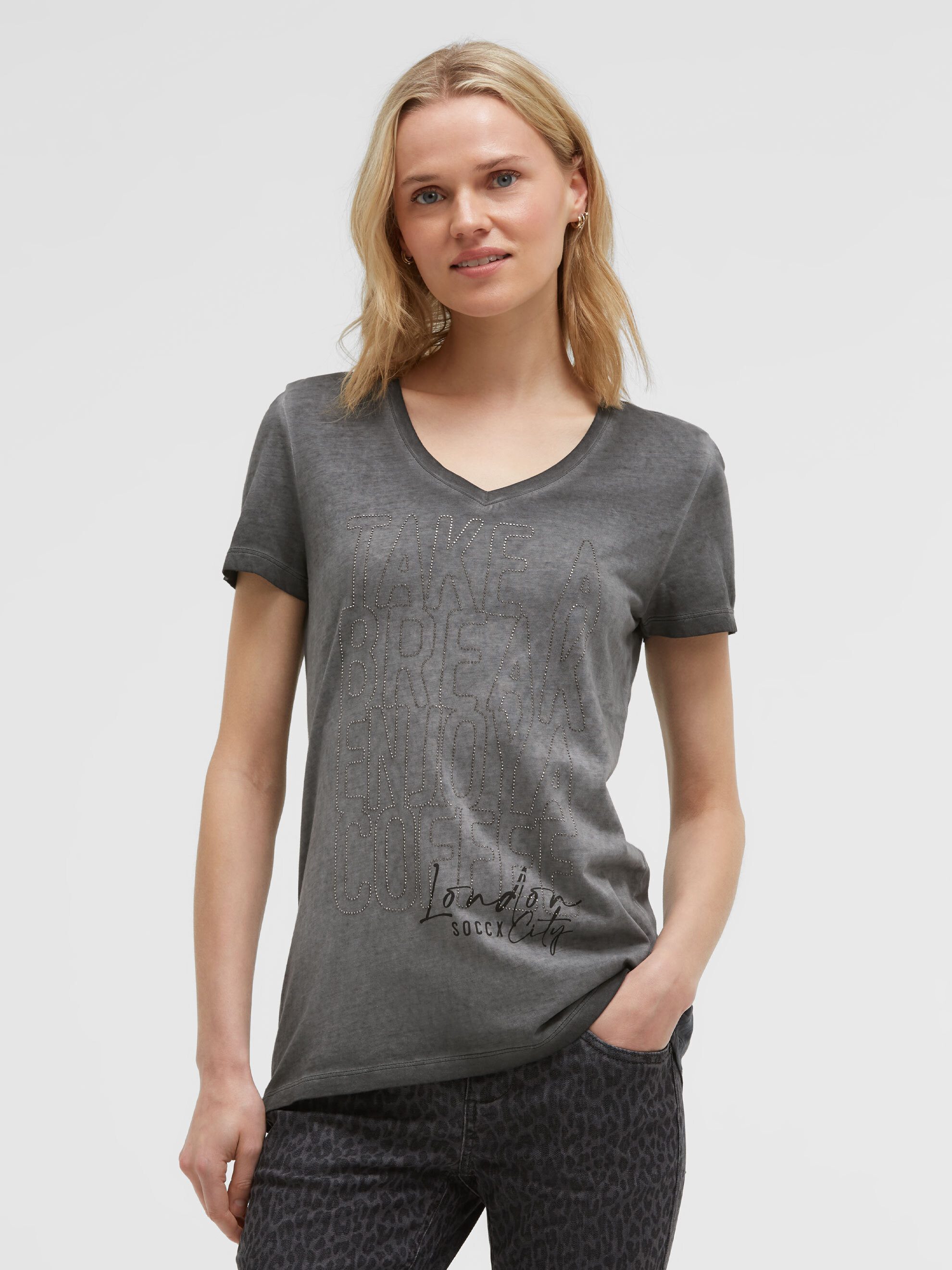 SOCCX V-Shirt mit V-Ausschnitt