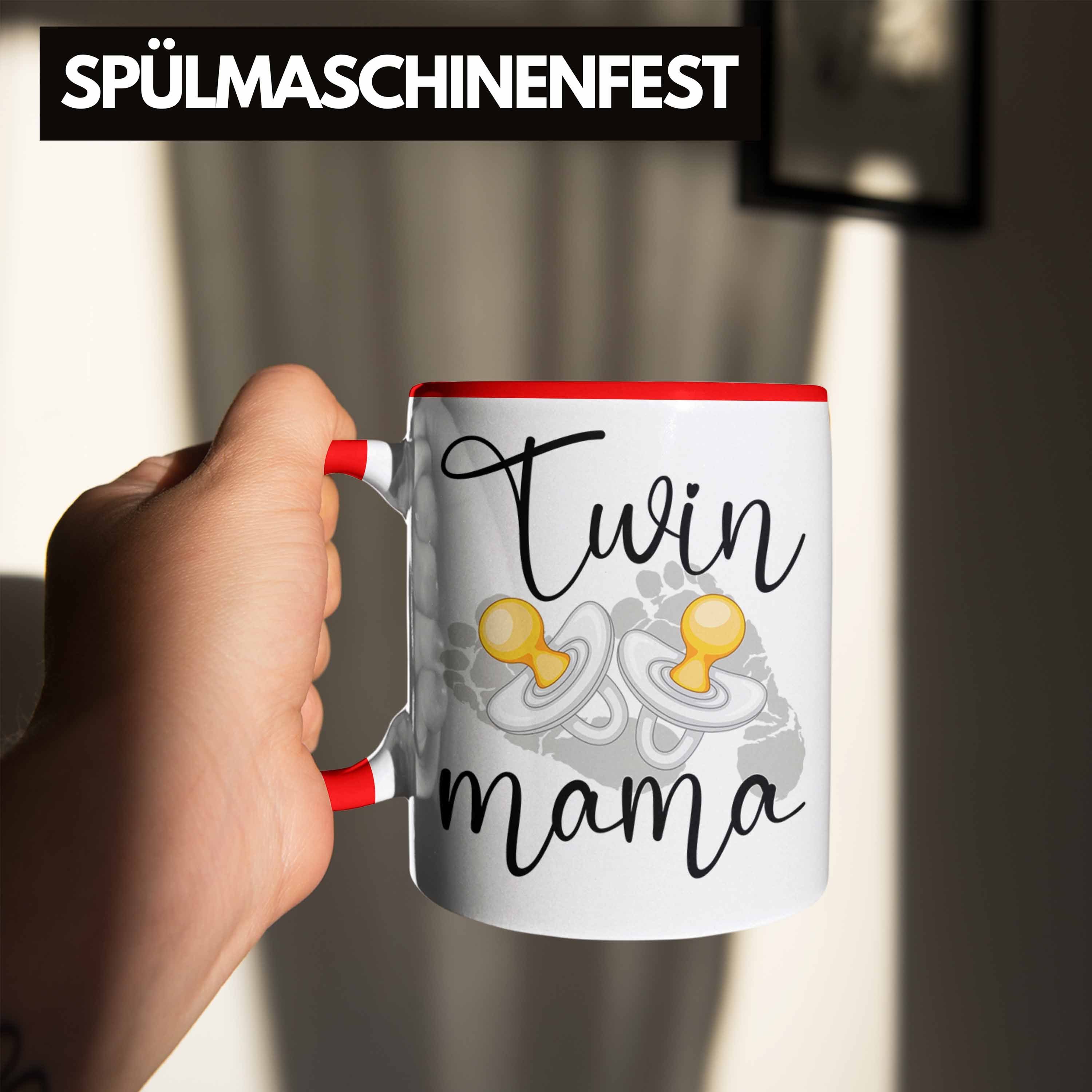 Mama" Geschenkidee Tasse Zwillinge "Twin für Zwillingen von für Trendation Rot Mütter Tasse