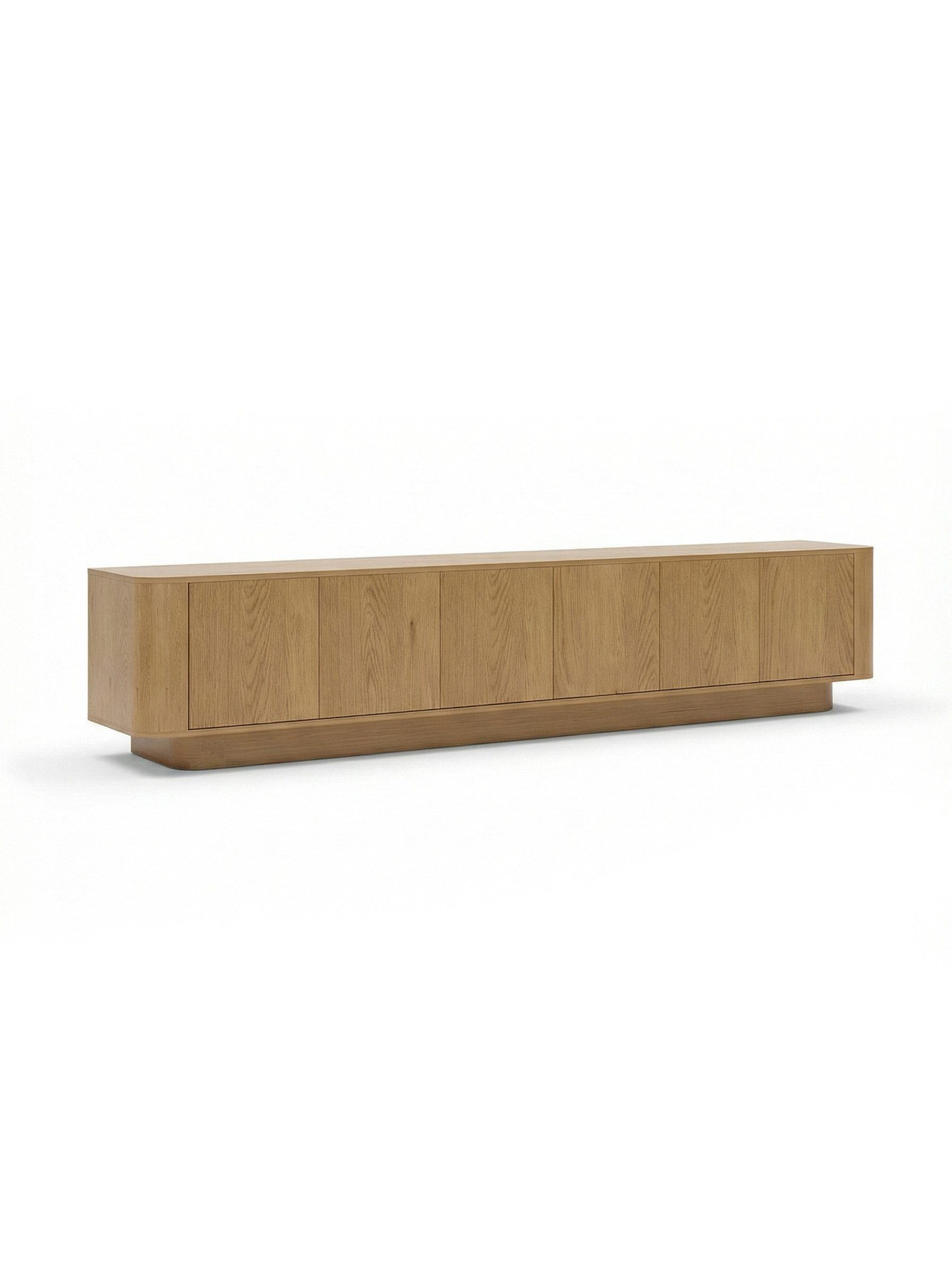 faee Lowboard Plass, 6 Türen mit Push-to-open, Eiche furniert