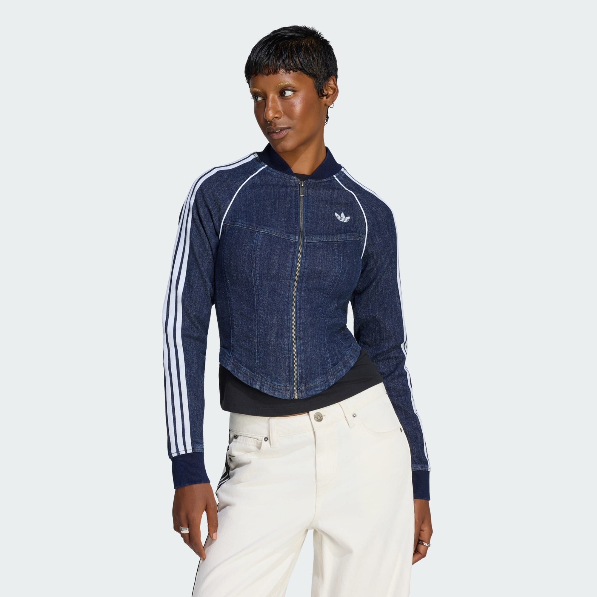 adidas Originals Sweatshirt SUPERSTAR ORIGINALS JACKE, DENIM, KORSETT-STIL (1-tlg)