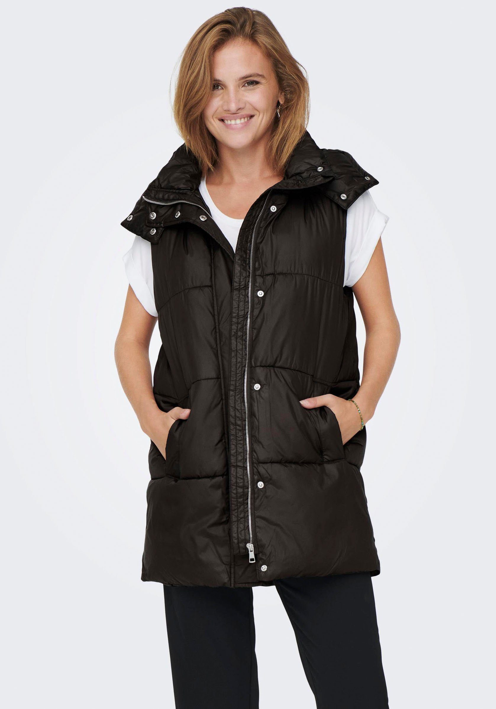 Offizieller Versandhandel der Marke ONLY Steppweste ONLDEMY PADDED WAISTCOAT OTW NOOS Mulch