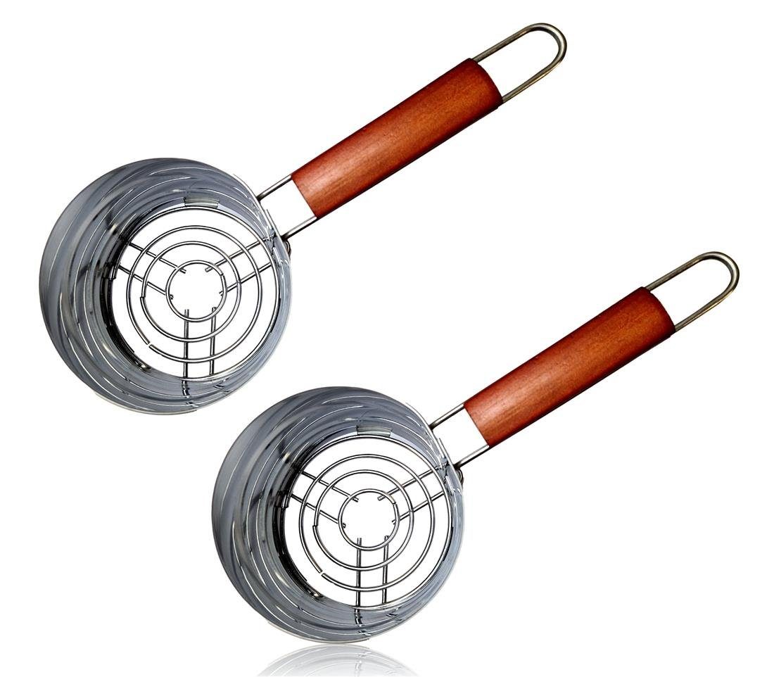 Kohlekorb 2er Set - Shisha Kohlebehälter, Anzündkamin, Kohlekorb für die Shisha