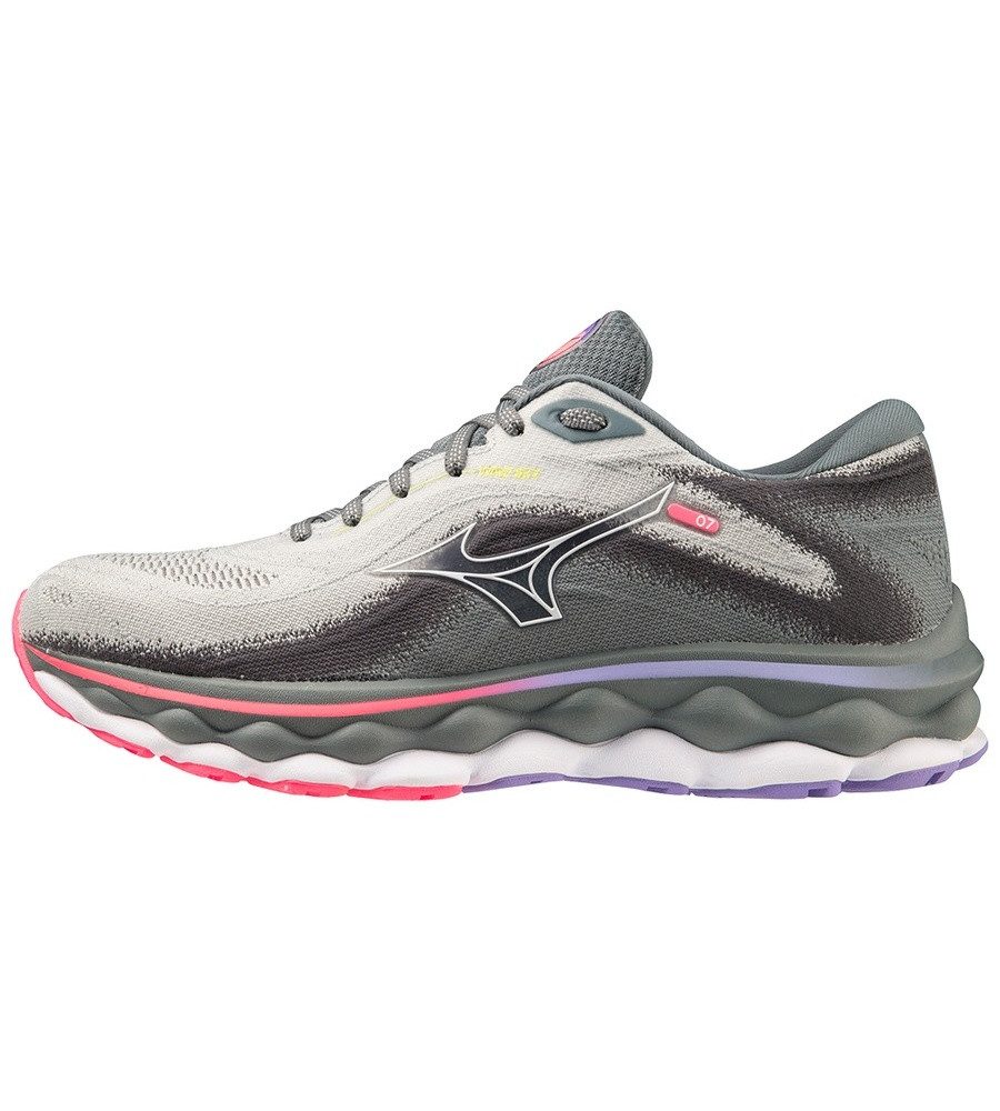 Mizuno Wave Sky 7 (Dämpfung) hellgrau Damen Laufschuh