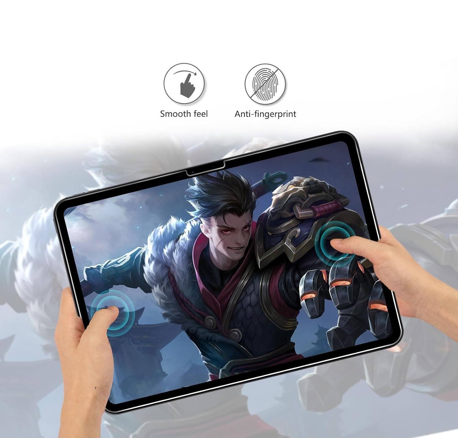 CLM-Tech Displayschutzglas 2X für iPad Pro 11 Zoll M5/M4 (2025/2024), Set, 2 Stück, Kristallklar Anti-Fingerabdruck und blasenfreie Anbringung – Bild 4 von 5