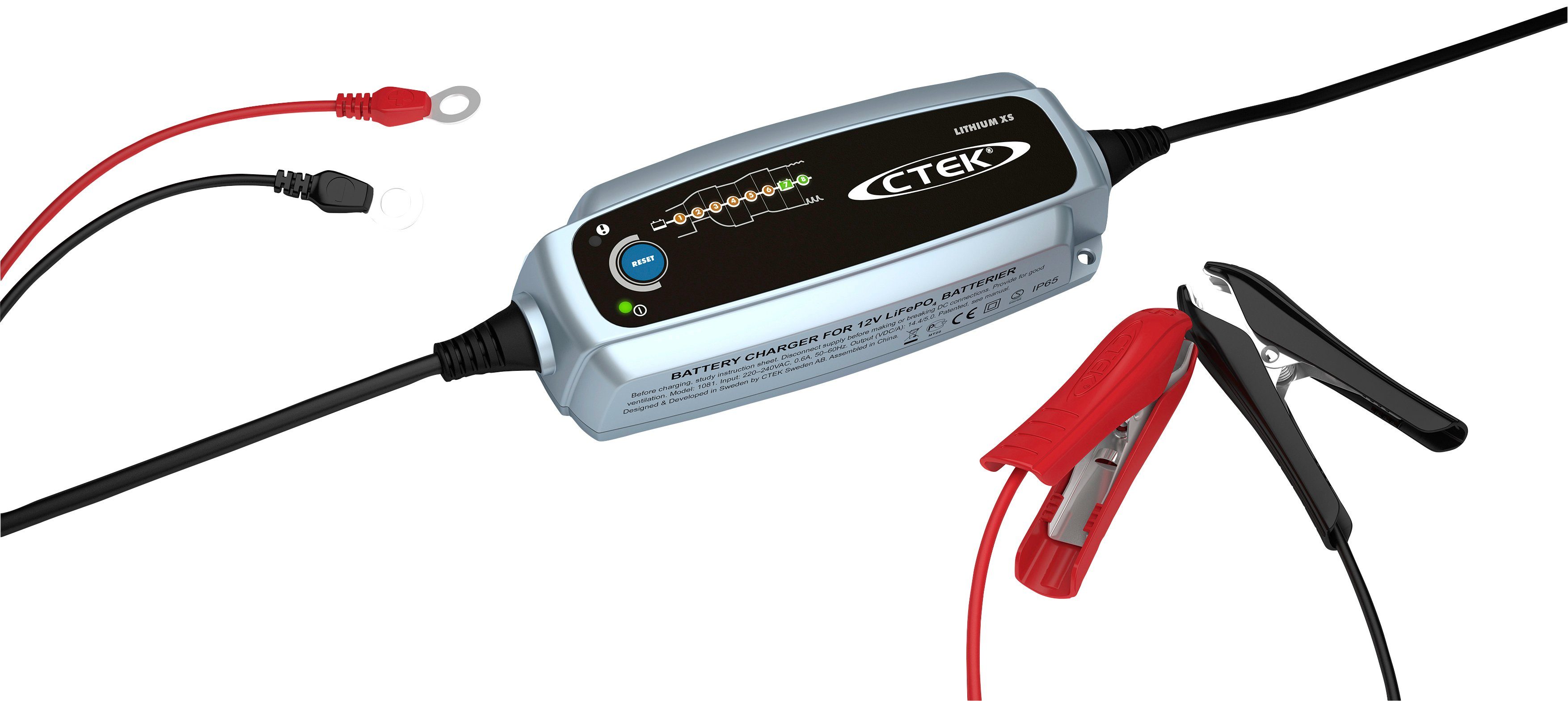 CTEK Lithium XS Batterie-Ladegerät (Automatisches Laden von Lithium-Ionen-Batterien  (12 V LiFePO)