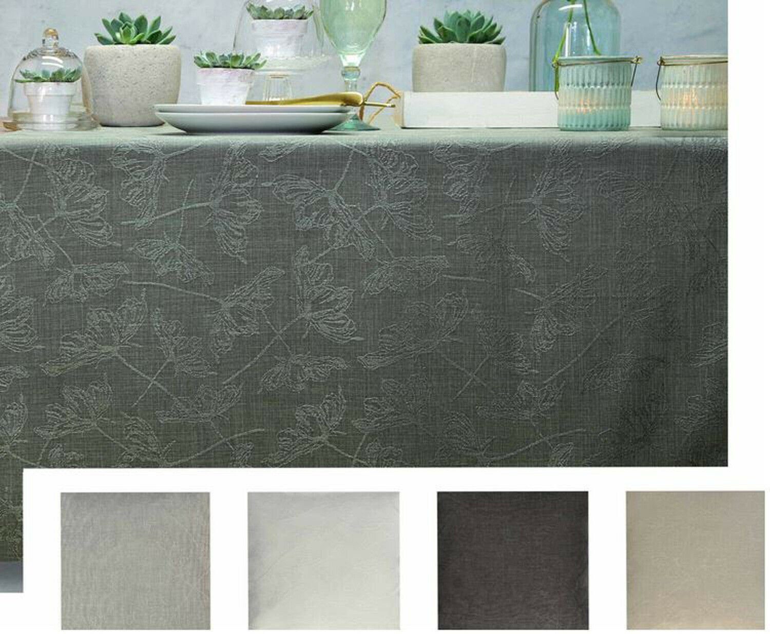 sander table + home Tischdecke Mitteldecke Lara in 90 x 90 cm creme 47