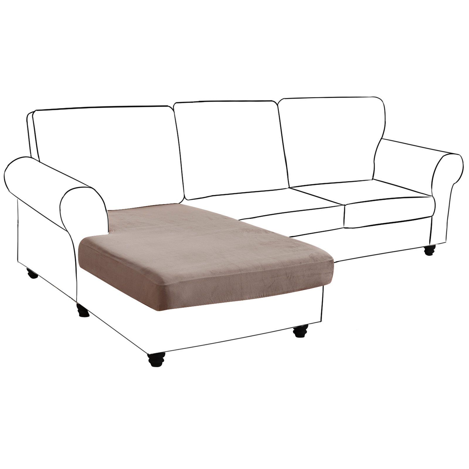 Rosnek Sofahusse Sofa Sitzbezug,Samt Sitzkissenbezug, Stretch,Schonbezug, S günstig online kaufen