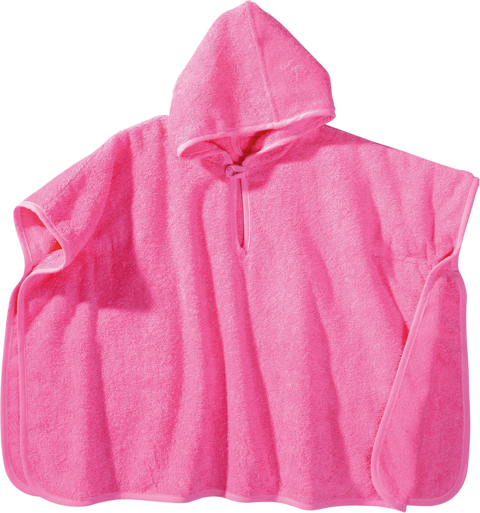 Erwin Müller Bademantel Kinder-Poncho mit Kapuze, Rückenlänge ##VAR##: 50, Frottier, mit Kapuze, default, Walk-Frottier Uni