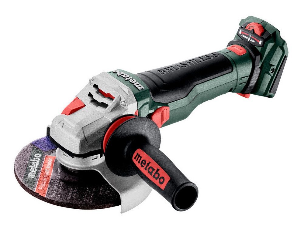 metabo Akku-Winkelschleifer WVB 18 LTX BL 15-150 Quick, max. 10000 U/min, Ohne Akku in metaBox 165 L