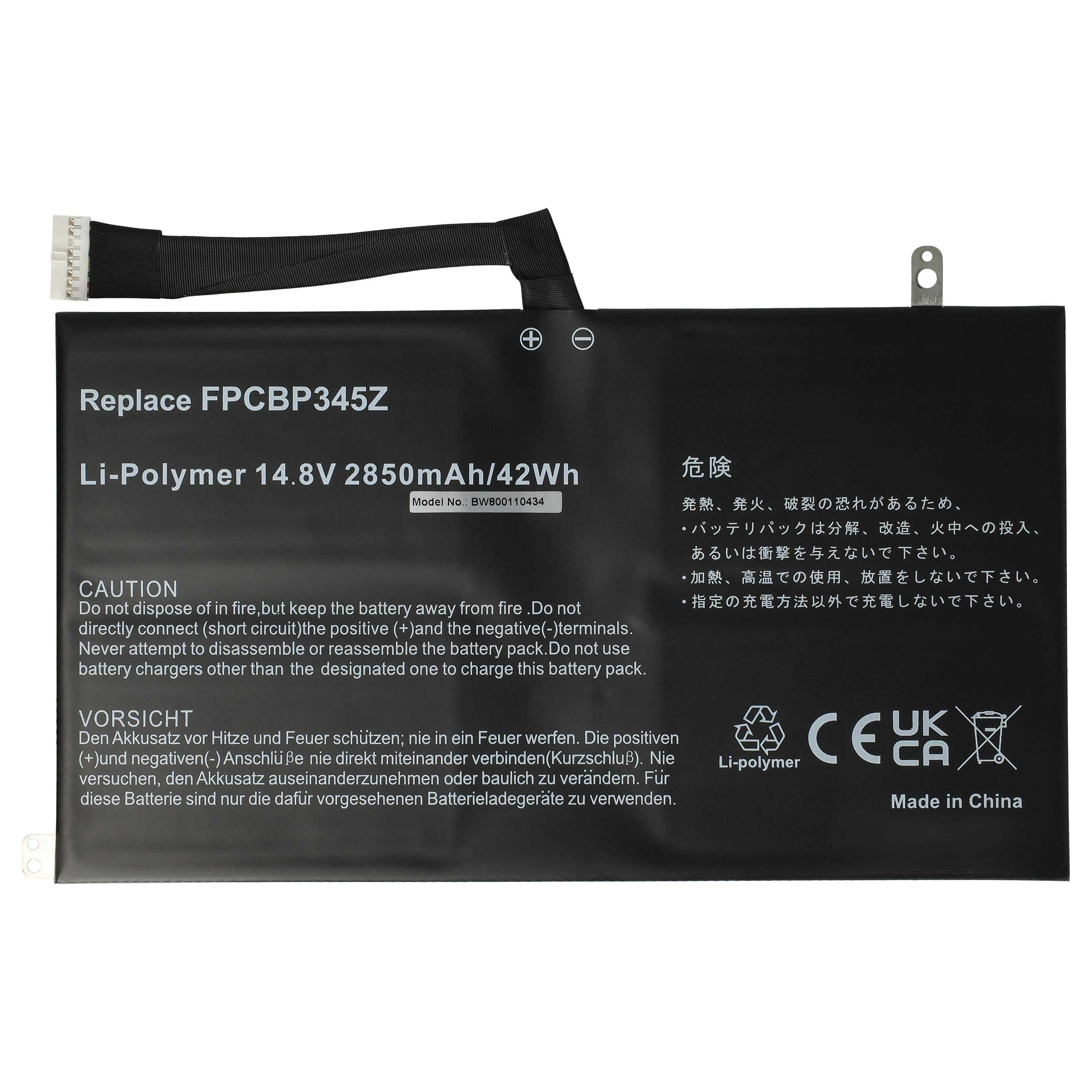 passend für Fujitsu LifeBook UH572 Ultrabook Notebook, Netbook (2850 Laptop-Akku