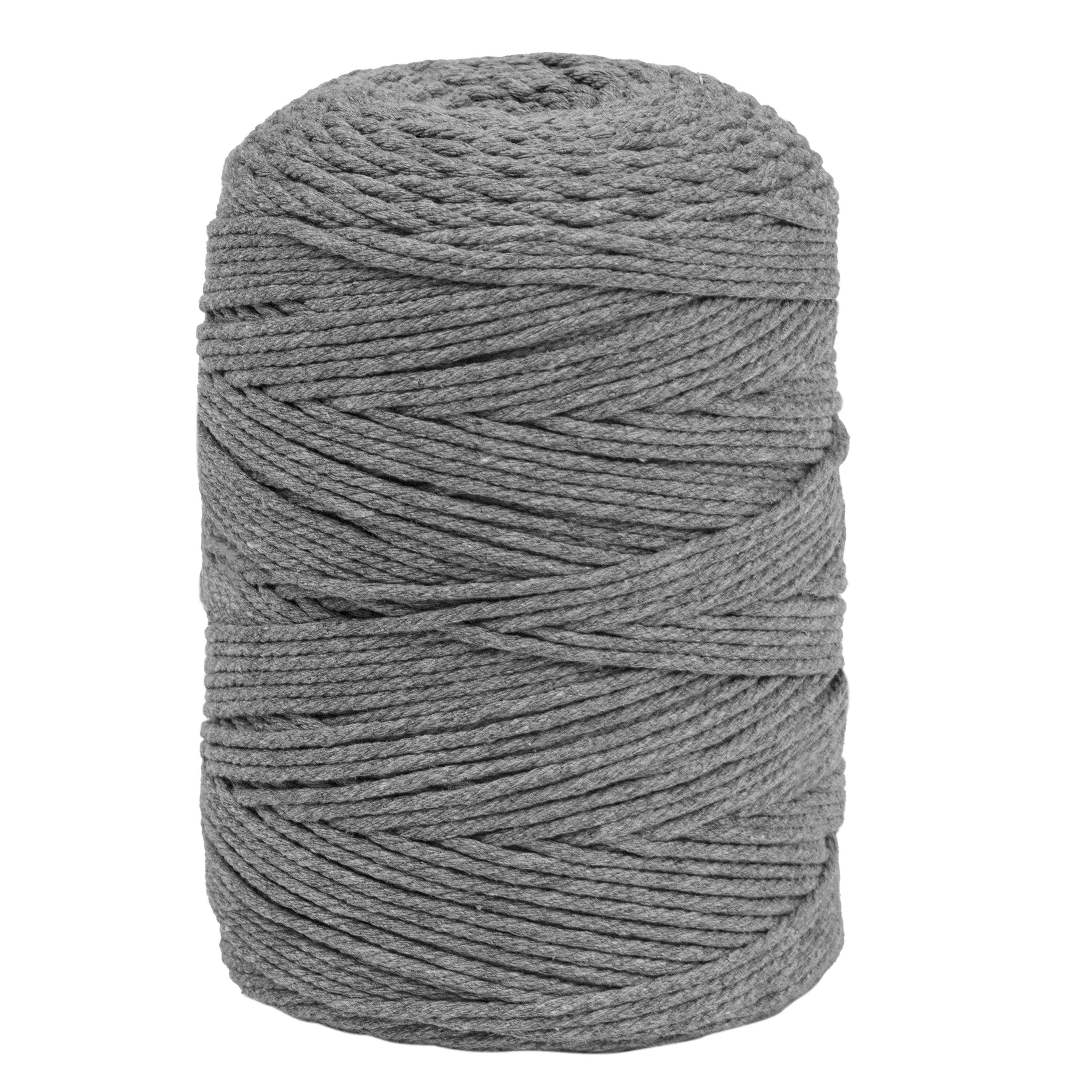 MORRENT Makramee-Garn 3mm x 300m,100% natürliche Baumwolle, superweiches garn Bastelgarn, 300,00 m