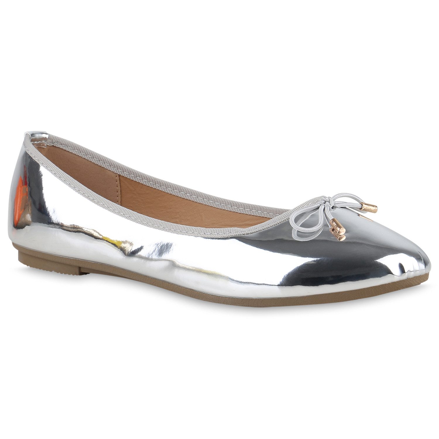 VAN HILL 838469 Ballerina Damen Klassische Балетки Lack Kunstleder Schleifen