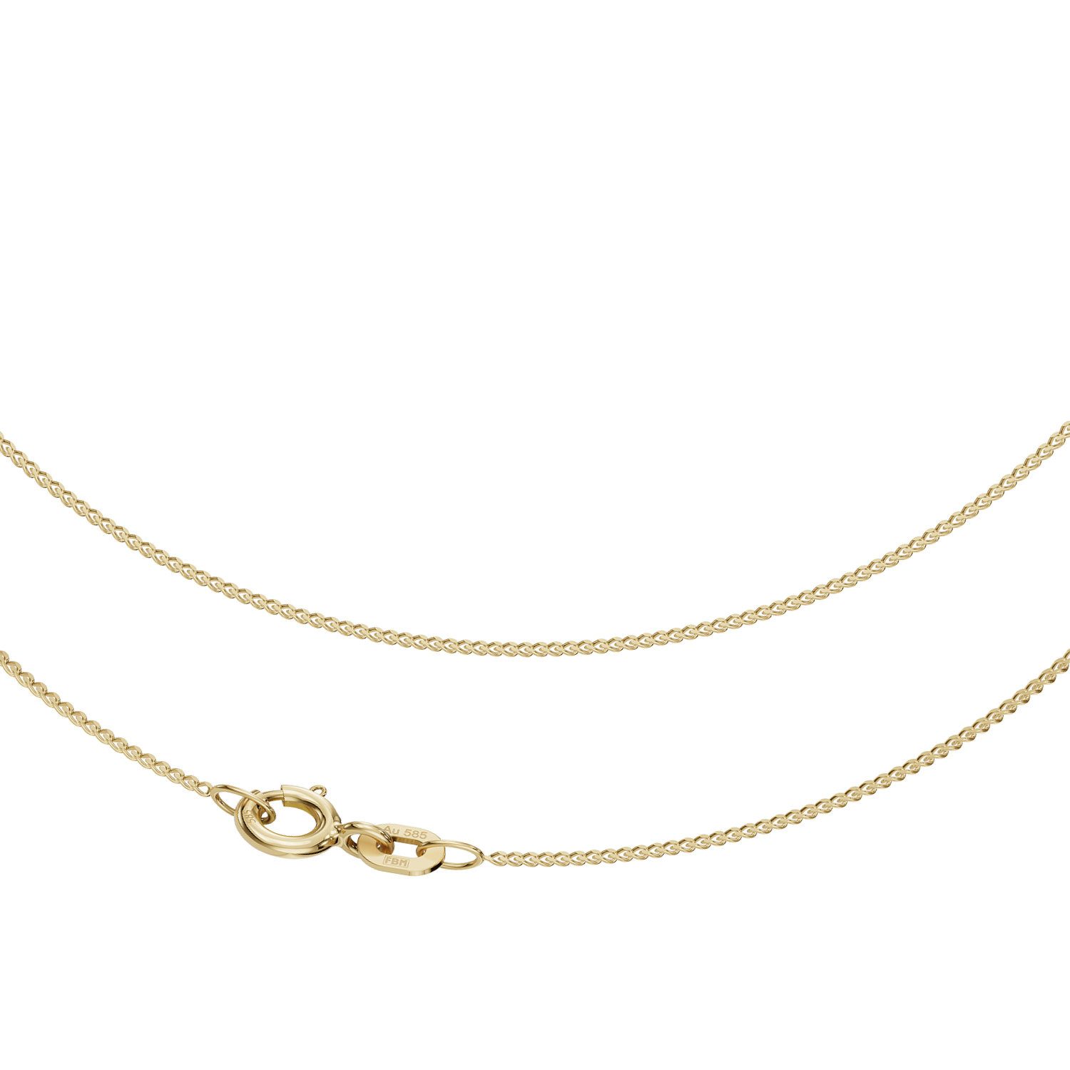 Goldkette JB Edle Goldkette Panzerkette 585 - 14 K Gold 0,8 mm 40 cm