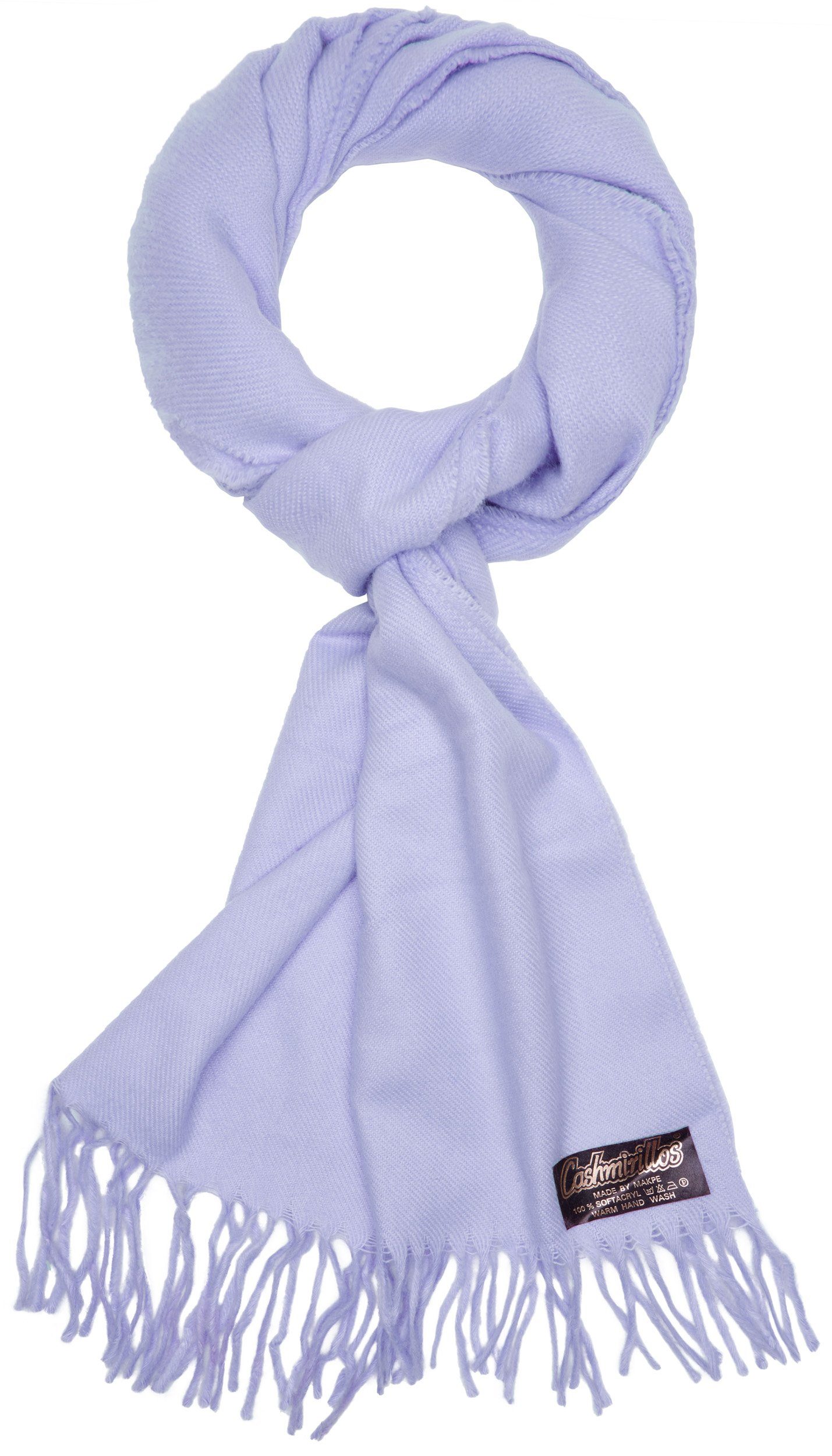 BRUBAKER Schal Cashmirillo Kuschelschal 30/40 x 180 cm Lang Leicht Warm Kuschelig, (Uni-Farben, 1-St. Herbst und Winterschal), Stola Tuch Schal mit Fransen für Damen und Herren