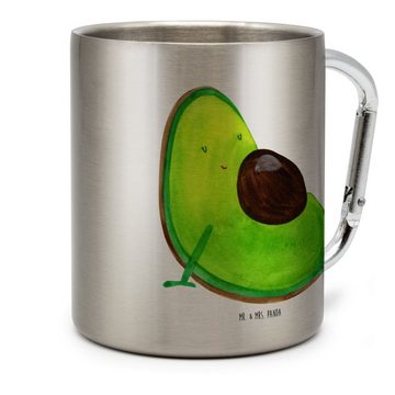 Mr. & Mrs. Panda Tasse Avocado Schwangerschaft - Transparent - Geschenk, Geburt, Veggie, Ges, Edelstahl, Einzigartiges Design