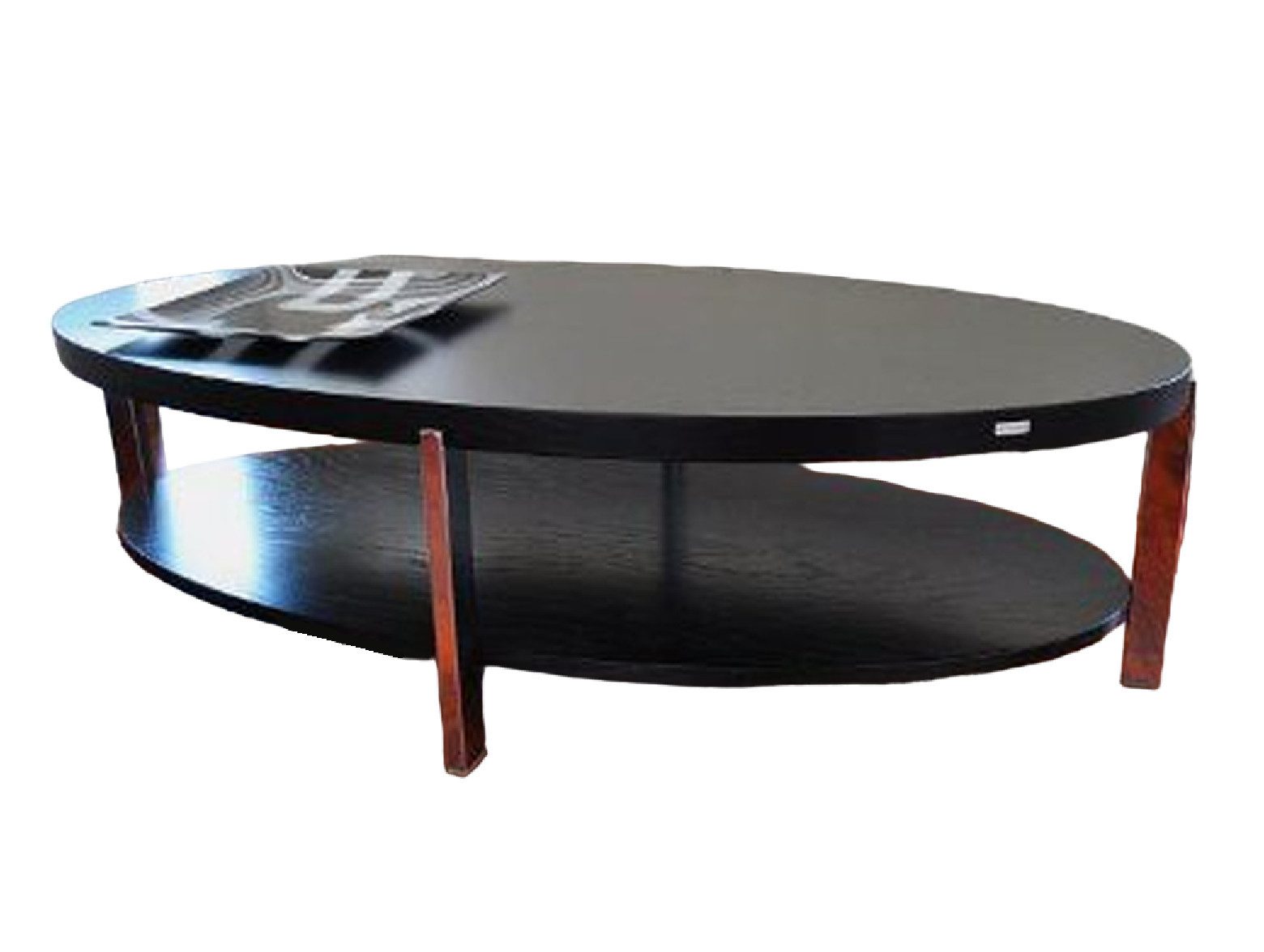 Couchtisch Design Tisch O-111 Schwarz oval Carl Svensson 118x60x33,5cm