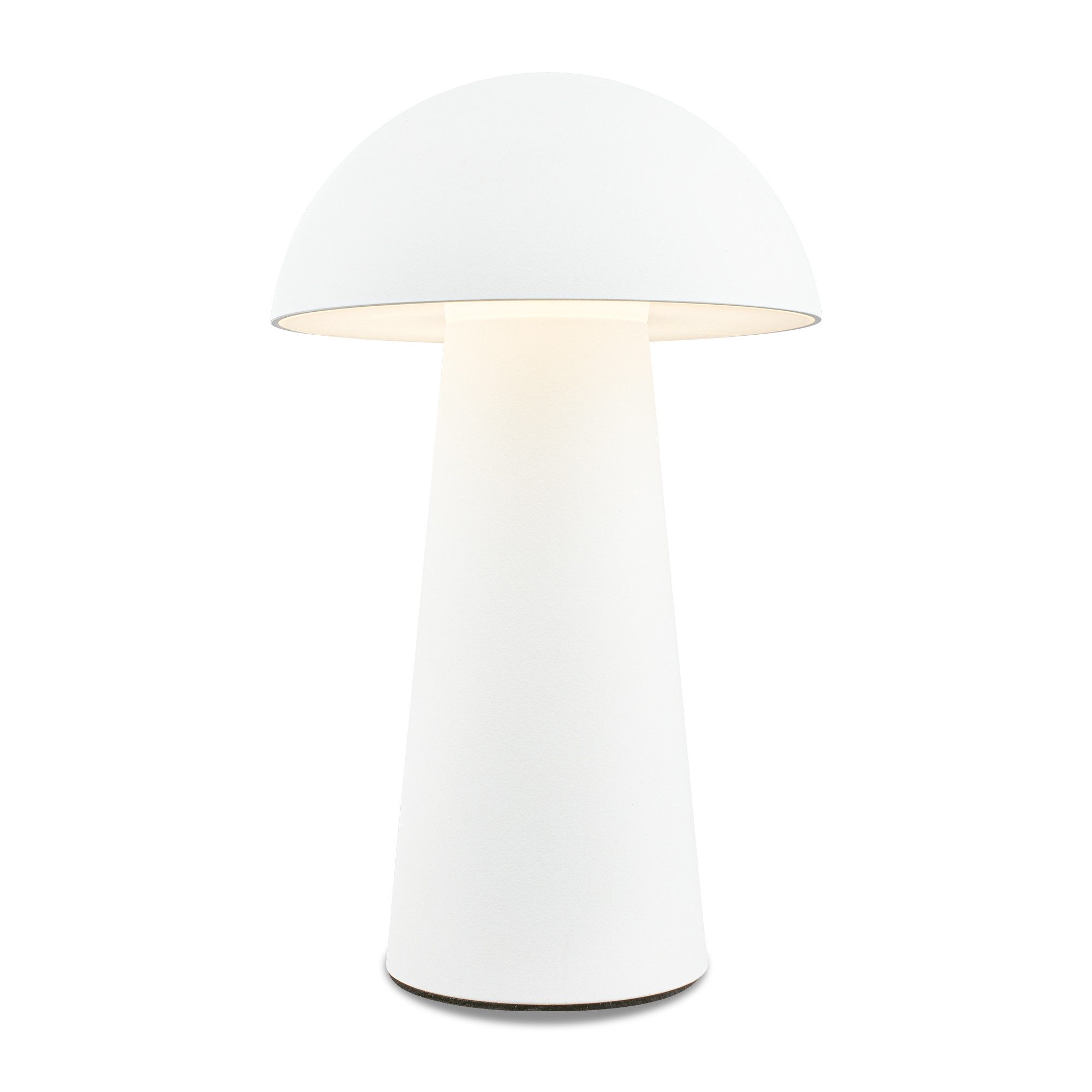 Briloner Leuchten Tischleuchte LED Tischlampe Akku Schreibtisch Wohnzimmer, LED fest integriert, mit Akku, höhenverstellbar, USB-C, warmweiß, IP44, weiß, 19,5/28 cm