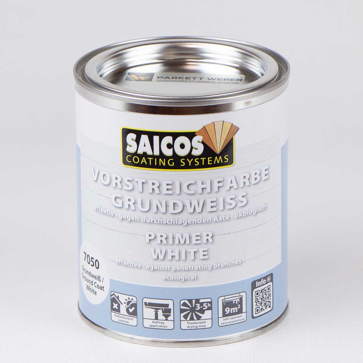 Saicos Holzöl Saicos Vorstreichfarbe Grundweiß (7050) 750 ml
