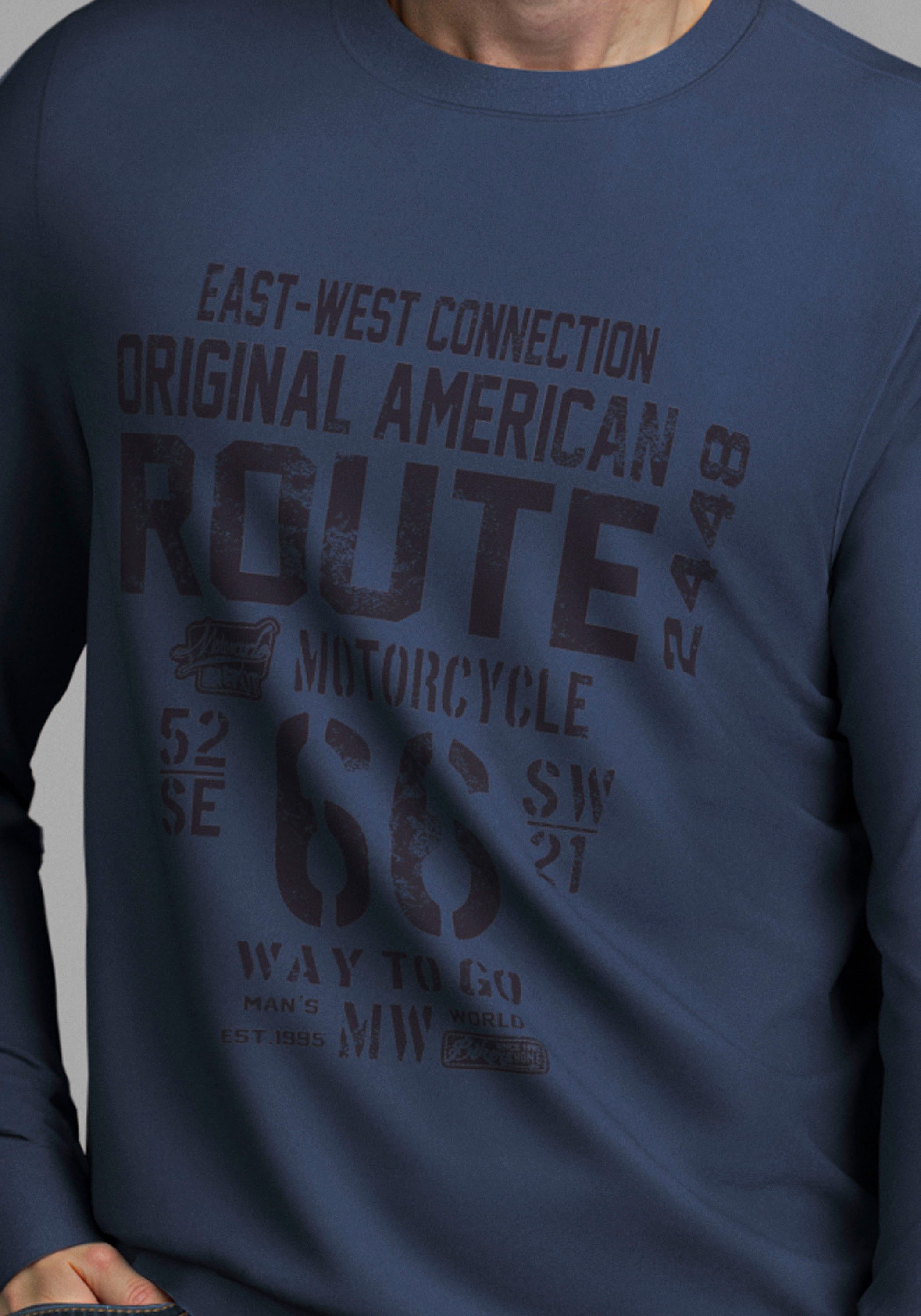 Man's World Rundhalsshirt Neue Kollektion! mit Bündchen