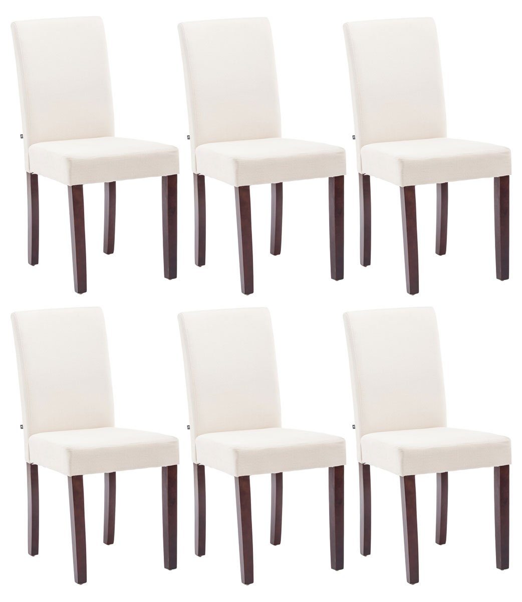 CLP Esszimmerstuhl Ina Stoff (6er Set), Holzgestell& gepolsterter Sitz