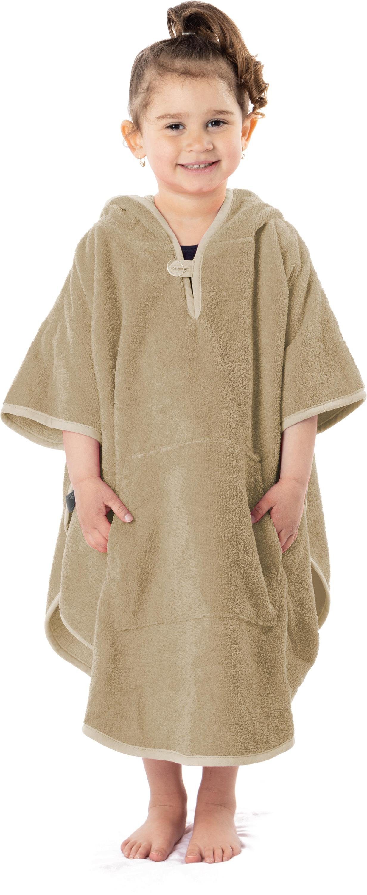 normani Badeponcho Badeponcho für Kinder (70 cm x 75 cm), Mischfaser, Kapuze, Schlupf, mit Kapuze