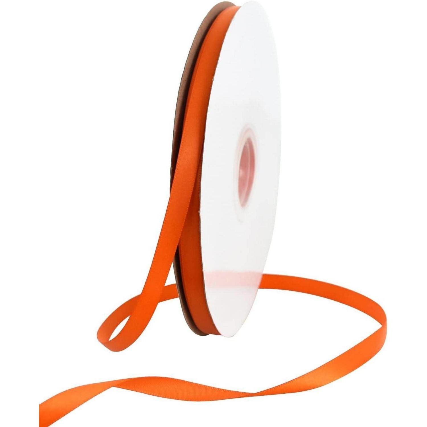 LuxusKollektion Geschenkband Geschenkband Satin Orange 1cm 91m Rolle 3/8 in x 100 yds Orange