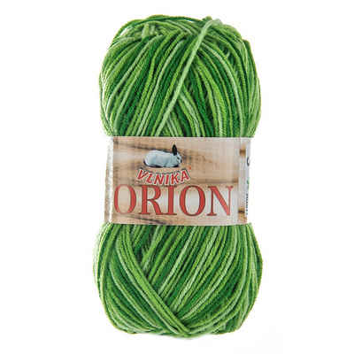 VLNIKA 50g Farbverlaufsgarn Orion Color Häkelwolle, 200 m, 03 pastellgrün-gelbgrün-grün