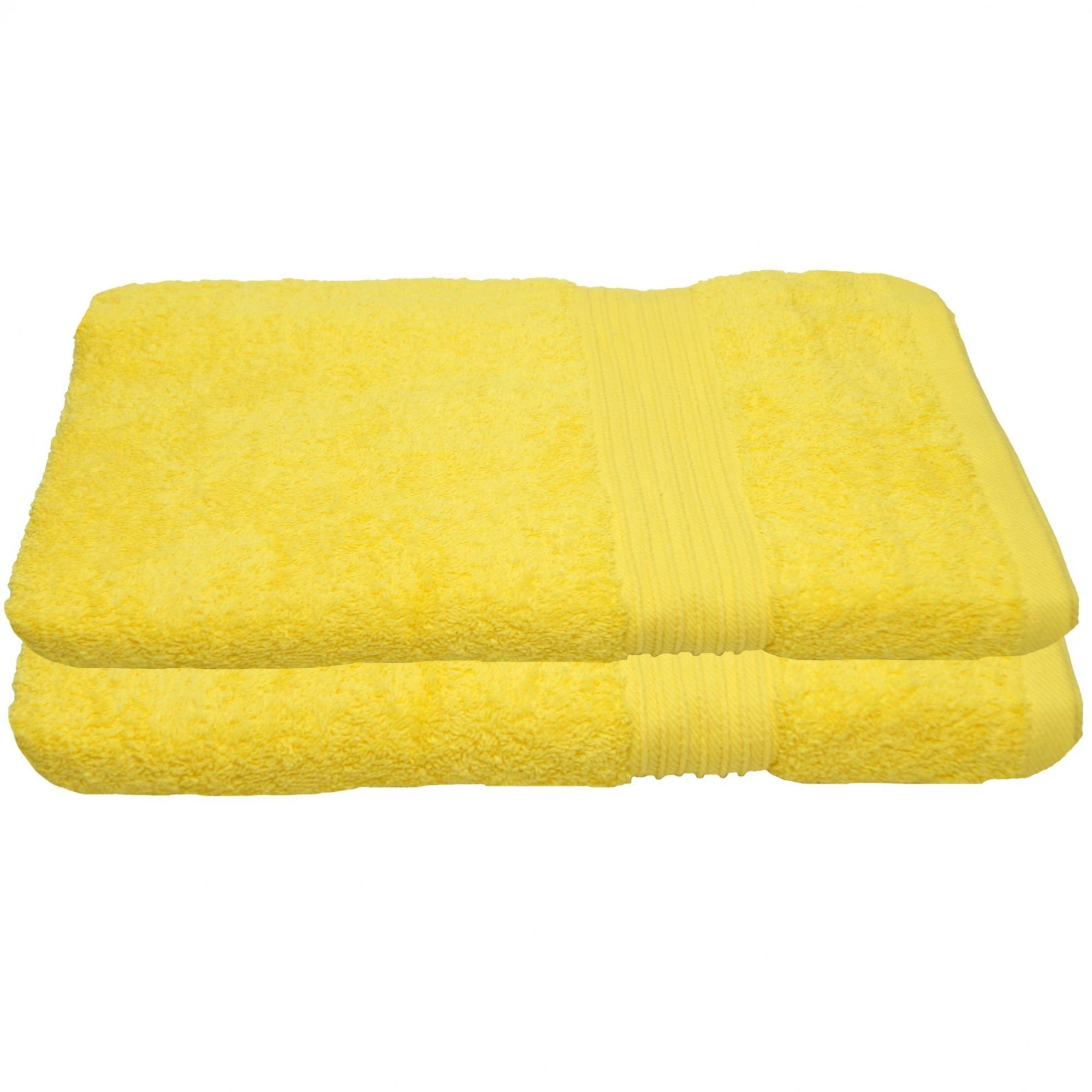 Julie Julsen Duschtücher 2-Duschtücher-Gelb-Duschtuch 70 x 140 cm, Baumwoll günstig online kaufen