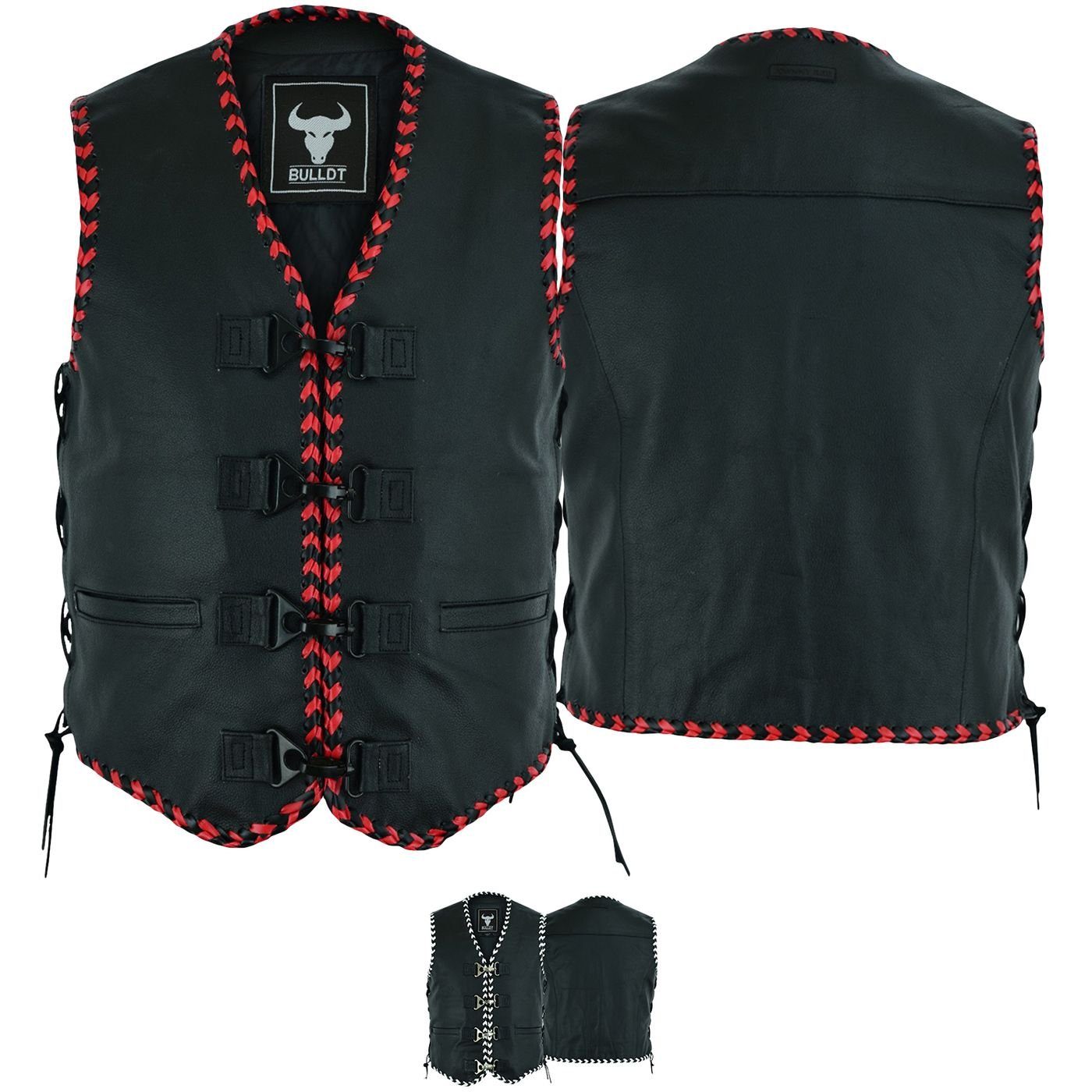 BULLDT Motorradweste BLD699 Leder Motorrad Kutte günstig online kaufen