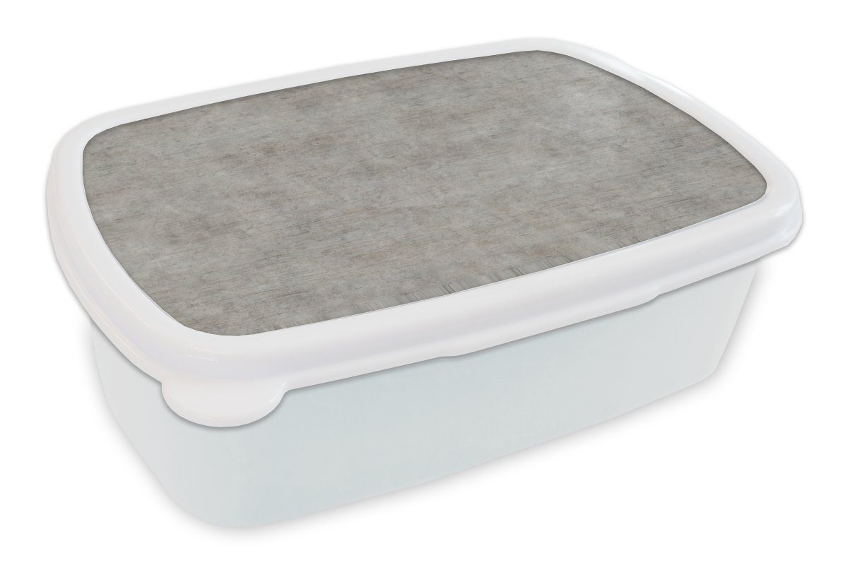 MuchoWow Lunchbox Beton - Alt - Grau - Muster, Kunststoff, (2-tlg), Brotbox für Kinder und Erwachsene, Brotdose, für Jungs und Mädchen weiß
