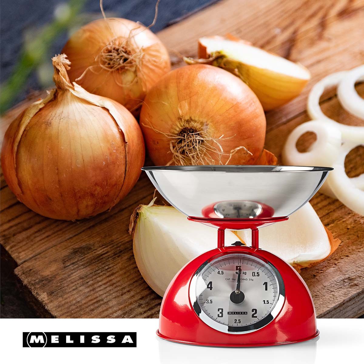 MELISSA Küchenwaage 16310239, (1-tlg), Metallgehäuse, abnehmbare Schale, maximale Tragkraft 5 kg