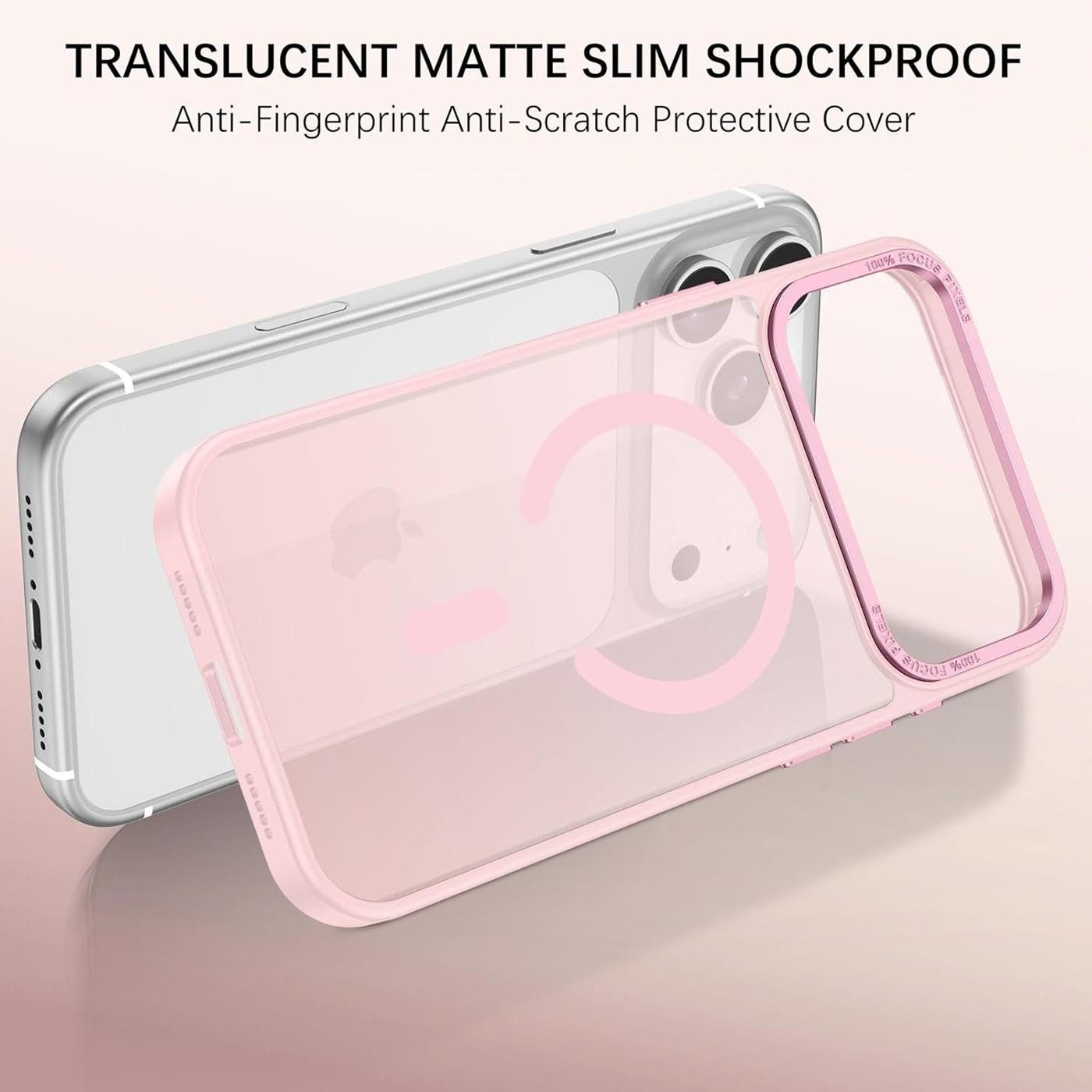 CoolGadget Handyhülle Magnet Hülle für iPhone 17 Pro Max Schutzhülle mit Metall Kamerarahmen 6,9 Zoll, magnetisches Schutzcase Matt Stoßfest kompatibel mit Mags – Bild 5 von 5