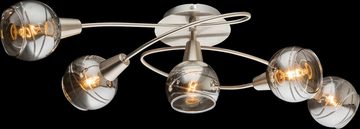 Globo Deckenleuchte Deckenleuchte LED Wohnzimmer Deckenlampe Deckenstrahler 5 Flammig, -flammig, LED wechselbar, Warmweiß, Schlafzimmer, Garderobe & Flur, Esszimmer, Küche, Gästezimmer, Flur